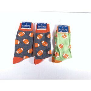 3 Pairs Football Novelty Socks 6-12 Mens